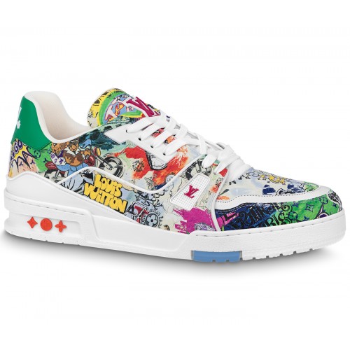 Кроссы Louis Vuitton LV Trainer Comic Motifs Multi (SS23) - мужская сетка размеров