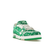 Кроссовки Louis Vuitton Trainer Green Monogram Textile