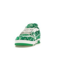 Кроссовки Louis Vuitton Trainer Green Monogram Textile