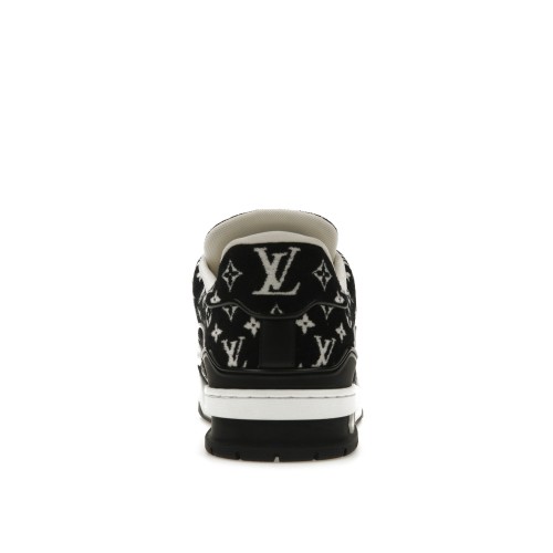 Кроссы Louis Vuitton Trainer Black Monogram Textile - мужская сетка размеров