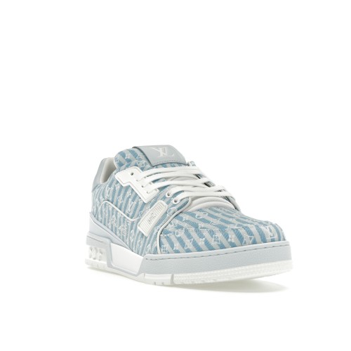Кроссы Louis Vuitton Trainer Blue Stripe Monogram - мужская сетка размеров