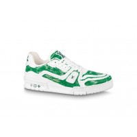 Кроссовки Louis Vuitton Trainer Colored-In Motif Green