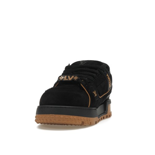 Кроссы Louis Vuitton Trainer Maxi Black Brown Suede - мужская сетка размеров