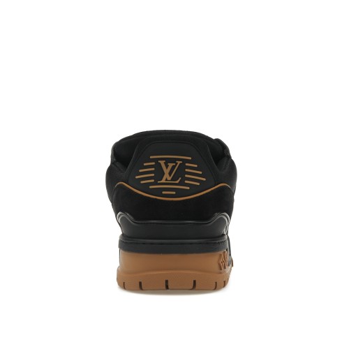 Кроссы Louis Vuitton Trainer Maxi Black Brown Suede - мужская сетка размеров