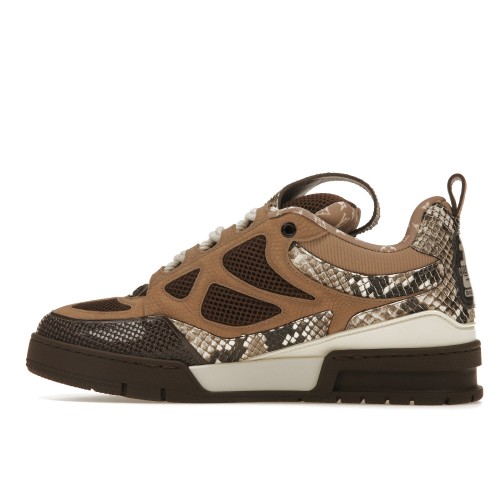 Кроссы Louis Vuitton Skate Sneaker Brown Snakeskin - мужская сетка размеров