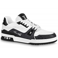 Кроссовки Louis Vuitton Trainer Black White Mini Monogram