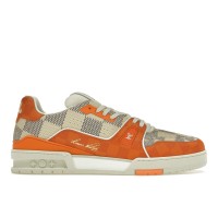 Кроссовки Louis Vuitton LV Trainer Damier White Orange