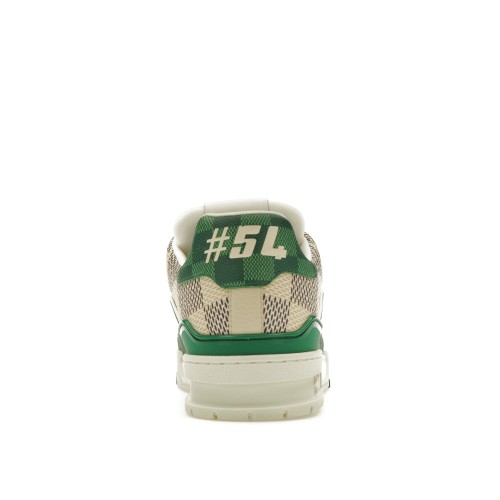 Кроссы Louis Vuitton LV Trainer Damier White Green - мужская сетка размеров