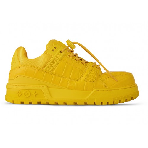 Кроссы Louis Vuitton LV Trainer Maxi Sneaker Yellow - мужская сетка размеров