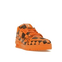 Кроссовки Louis Vuitton LV Trainer Sneaker Damier Pop Orange