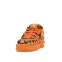 Кроссовки Louis Vuitton LV Trainer Sneaker Damier Pop Orange