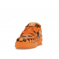 Кроссовки Louis Vuitton LV Trainer Sneaker Damier Pop Orange