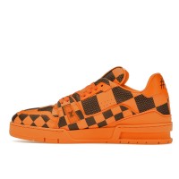 Кроссовки Louis Vuitton LV Trainer Sneaker Damier Pop Orange