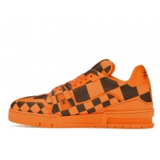 Кроссовки Louis Vuitton LV Trainer Sneaker Damier Pop Orange