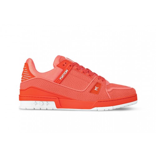 Кроссы Louis Vuitton LV Trainer Orange White - мужская сетка размеров