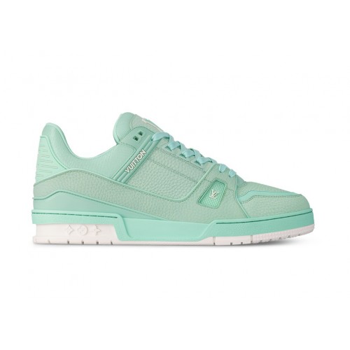 Кроссы Louis Vuitton LV Trainer Mint Green White - мужская сетка размеров