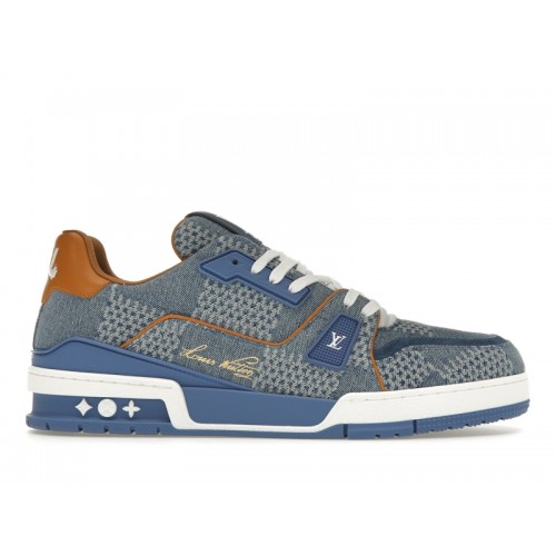Louis Vuitton LV Trainer Blue Damier 3D Denim - мужская сетка размеров