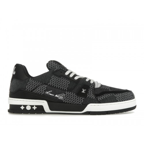 Louis Vuitton LV Trainer Black Damier 3D Denim - мужская сетка размеров