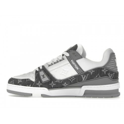 Louis Vuitton Trainer Monogram Denim Grey White - мужская сетка размеров