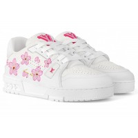 Женские Louis Vuitton x Takashi Murakami LV Trainer Sneaker Cherry Blossom White (W)