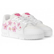 Женские Louis Vuitton x Takashi Murakami LV Trainer Sneaker Cherry Blossom White (W)