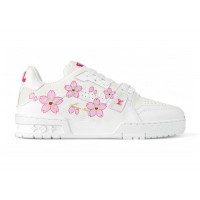 Женские Louis Vuitton x Takashi Murakami LV Trainer Sneaker Cherry Blossom White (W)