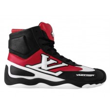 Louis Vuitton LV Footprint Racing High Top Black Red