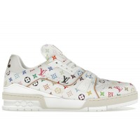 Louis Vuitton LV Trainer Takashi Murakami White