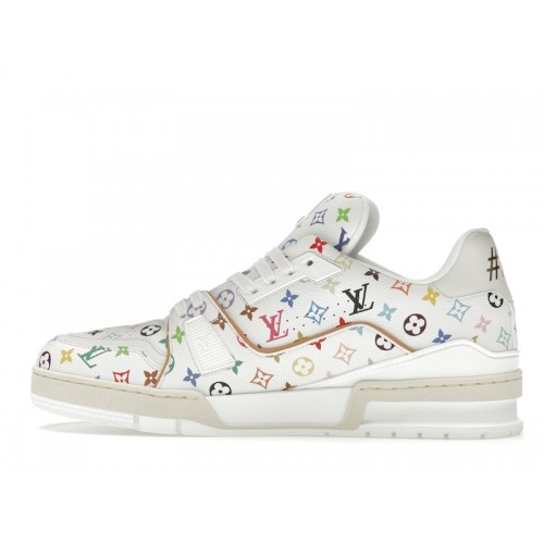 Louis Vuitton LV Trainer Takashi Murakami White - мужская сетка размеров Louis Vuitton LV Trainer Takashi Murakami White - мужская сетка размеров
