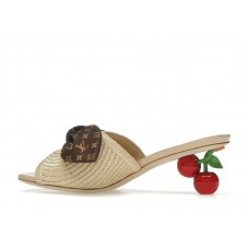 Louis Vuitton Cherie Mule x Takashi Murakami Raffia
