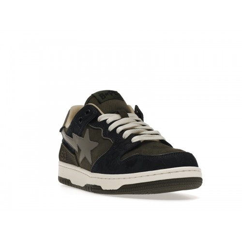 A Bathing Ape Bape SK8 Sta Army Green Dark Blue - мужская сетка размеров
