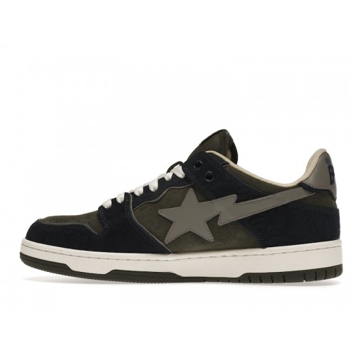 A Bathing Ape Bape SK8 Sta Army Green Dark Blue - мужская сетка размеров