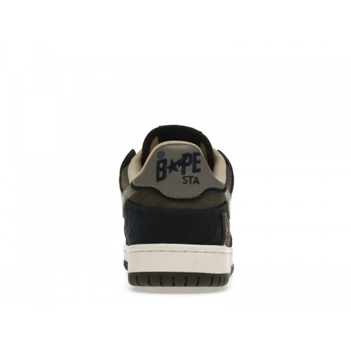 A Bathing Ape Bape SK8 Sta Army Green Dark Blue - мужская сетка размеров