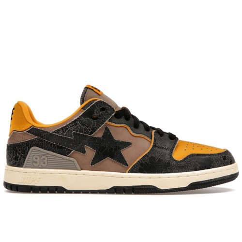 A Bathing Ape Bape SK8 Sta Vintage Black Yellow - мужская сетка размеров