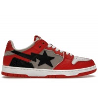 A Bathing Ape Bape SK8 Sta Red Grey