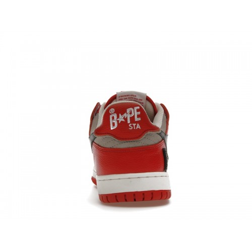 A Bathing Ape Bape SK8 Sta Red Grey - мужская сетка размеров