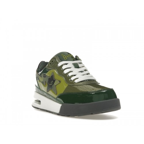 A Bathing Ape Bape Road Sta Patent Leather Green (2022) - мужская сетка размеров