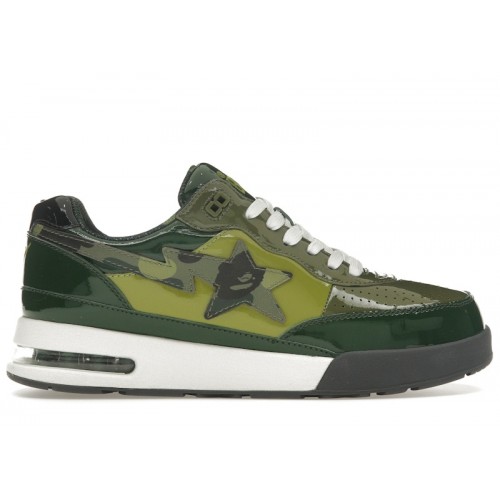 A Bathing Ape Bape Road Sta Patent Leather Green (2022) - мужская сетка размеров
