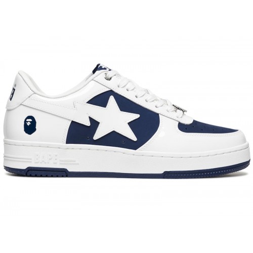 A Bathing Ape Bape Sta Low #6 White Navy - мужская сетка размеров