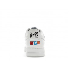 A Bathing Ape Bape Sta Low Shark Pack White