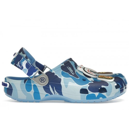 Crocs Classic Clog A Bathing Ape ABC Camo Blue - мужская сетка размеров