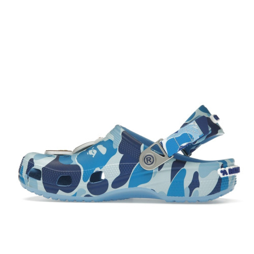 Crocs Classic Clog A Bathing Ape ABC Camo Blue - мужская сетка размеров Crocs Classic Clog A Bathing Ape ABC Camo Blue - мужская сетка размеров