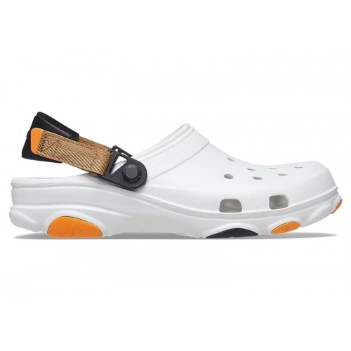 Crocs Classic All-Terrain Clog White Orange - мужская сетка размеров