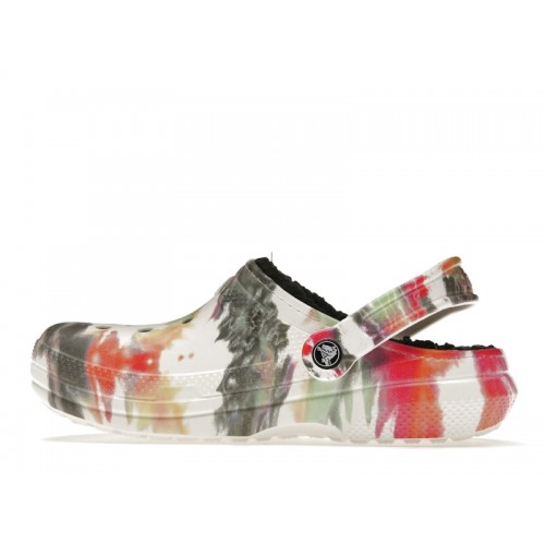 Crocs Classic Tie-Dye Lined Clog Black Multi - мужская сетка размеров