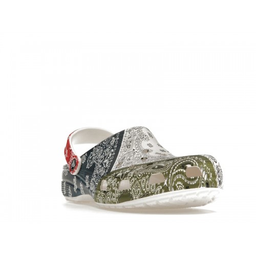 Crocs Classic Fleece Lined Clog Bandana White Red Blue Green - мужская сетка размеров