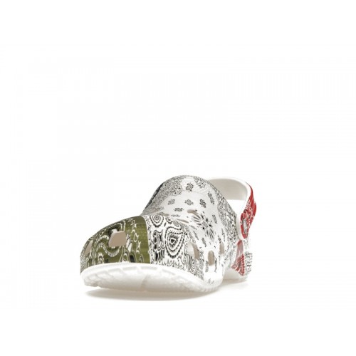 Crocs Classic Fleece Lined Clog Bandana White Red Blue Green - мужская сетка размеров