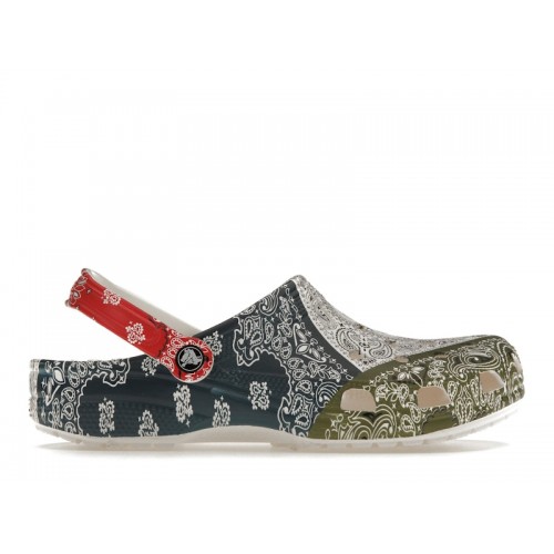 Crocs Classic Fleece Lined Clog Bandana White Red Blue Green - мужская сетка размеров