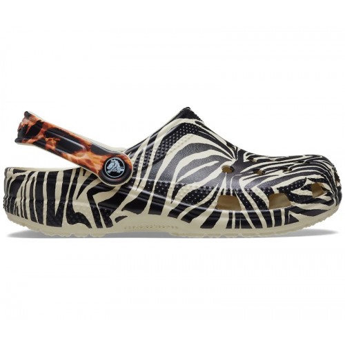Crocs Classic Clog Animal Remix Zebra - мужская сетка размеров