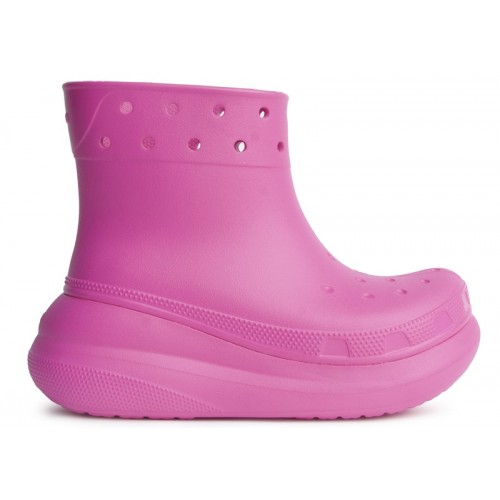 Crocs Classic Crush Rain Boot Juice Pink - мужская сетка размеров