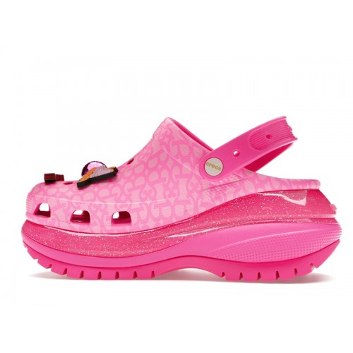 Crocs Classic Mega Crush Clog Barbie The Movie Electric Pink - мужская сетка размеров